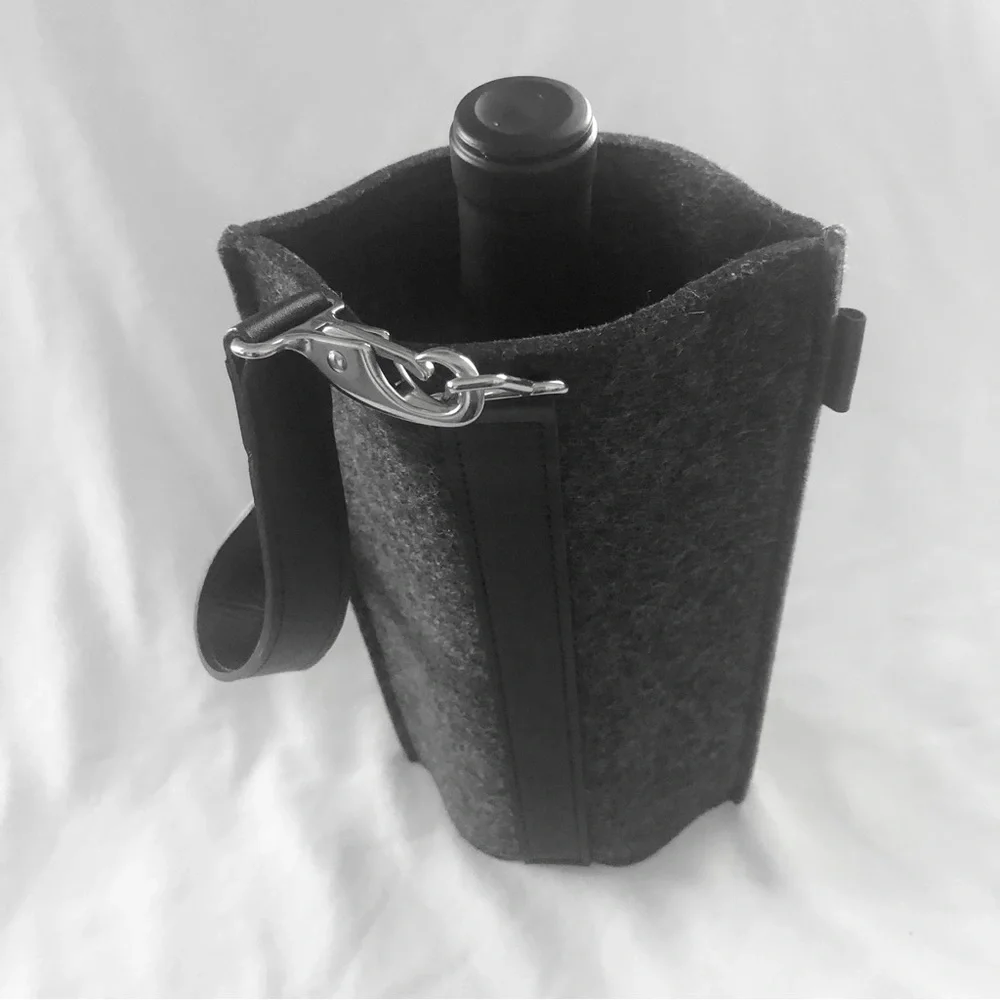 Graf Lantz Wine Bottle Bag Carrier Merino Wool USA Made